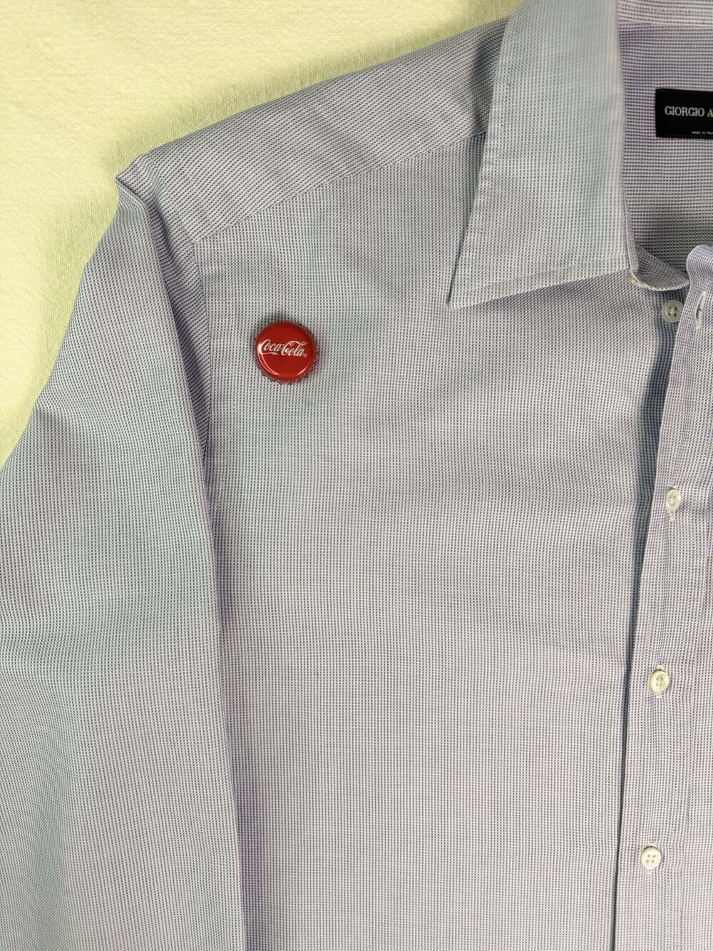 90s Giorgio Armani Archive Microcheck Button Up Shirt… - Gem